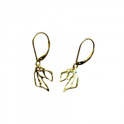 Small Airedale Terrier Head Silhouette Earrings