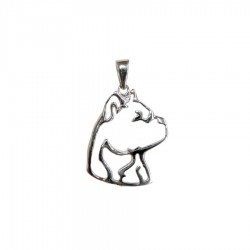 14K Gold or Sterling Silver American Staffordshire Terrier ( Am Staff ) Silhouette