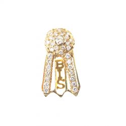 14K Gold Best in Show Rosette Blazing with Diamonds