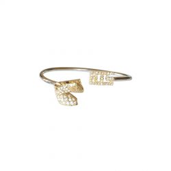 14K Gold Best in Show Bangle Bracelet with Breed Pavé in Spectacular Diamonds