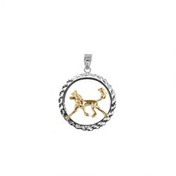 Traditional Chinese Crested in Rope; 14K Gold, Sterling and Combo options