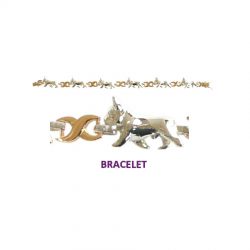French Bulldog X-Link Bracelet with 3 options in 14K Gold or Sterling Silver