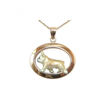 Perfect Oval In 14K or Sterling with Enamel French Bulldog ; Personalize with YOUR photo