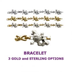 Poodle X-Link Bracelet with 3 options in 14K Gold or Sterling Silver