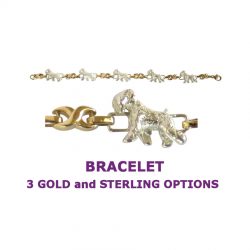 Soft Coated Wheaten Terrier X-Link Bracelet with 3 options in 14K Gold or Sterling Silver