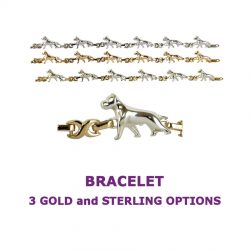 American Staffordshire Am Staff X-Link Bracelet with 3 options in 14K Gold or Sterling Silver