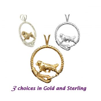 Fabulous Newfoundland in Leash; 14K Gold, Sterling and Combo options