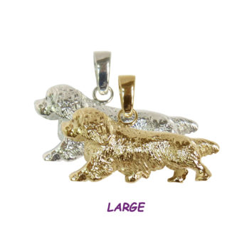 14K Gold and Sterling Silver Sussex Spaniel Jewelry