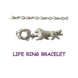Medium Trotting Newfoundland Bracelet with Life Rings
