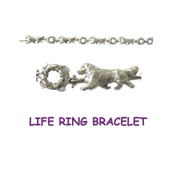 Medium Trotting Newfoundland Bracelet with Life Rings