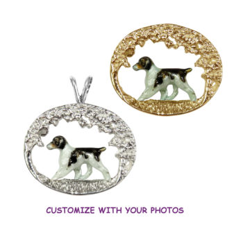 14K Gold or Sterling Scene with Customized Enamel Brittany