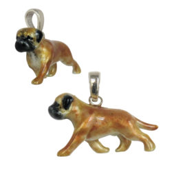 Large Trotting Bullmastiff with Custom Enamel Artwork--IN STOCK