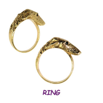 14K Gold Borzoi Wrap Ring