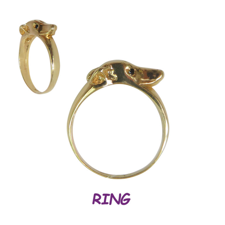 14K Gold Whippet Wrap Ring — The Hunting Horn Jeweler