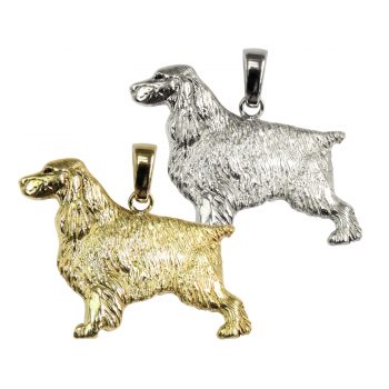 14K Gold or Sterling Large Standing English Cocker Spaniel