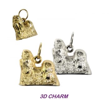 14K Gold or Sterling Silver Standing Shih Tzu Charm