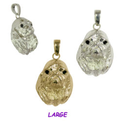 English Toy Spaniel Large Head in 14K Gold or Sterling Silver