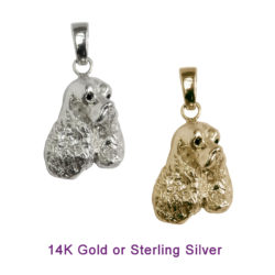 American Cocker Spaniel Exclusive Gorgeous Head in 14K Gold or Sterling Silver